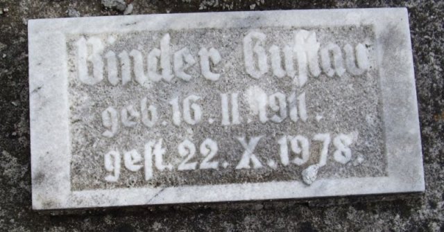 Binder Gustav 1911-1978 Grabstein
